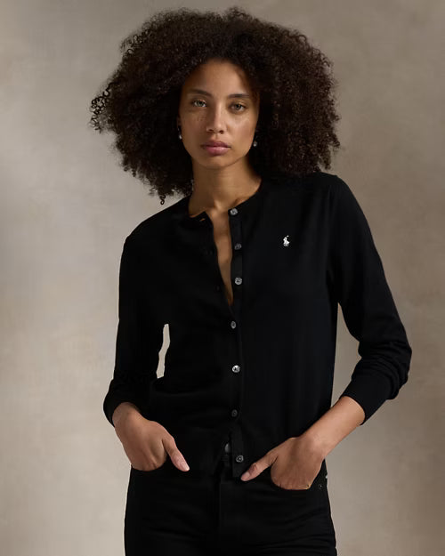 Polo-Cotton Blend Cardigan